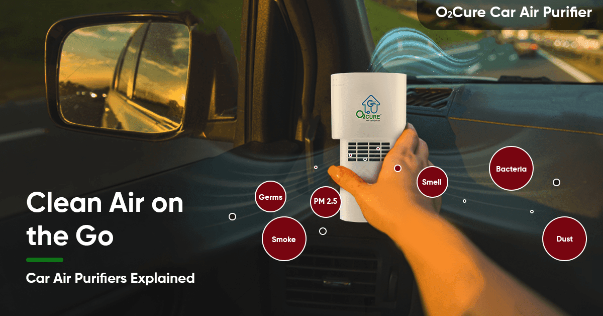 Car air purifier improving in-cabin air quality during travel